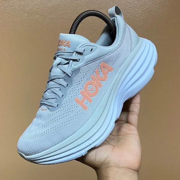 Hoka Bondi 8 Women's Running Sneakers “Harbor Mist Lunar Rock” Size 8.5 - Picture 10 of 17